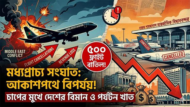 মধ্যপ্রাচ্য সংঘাত: চাপের মুখে দেশের বিমান ও পর্যটন খাত